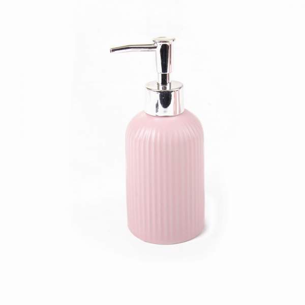 Дозатор для ж/мыла керамика Плиссе розовый матовый CE1610TA-LD