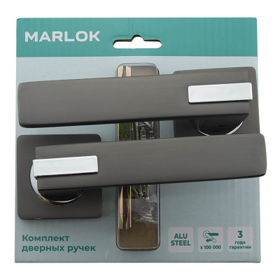 Ручка раздельная A52-L91 GF/CP (графит/хром) MARLOK