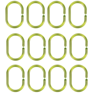 Набор колец для штор 12 штук (зеленые) "Сантис"