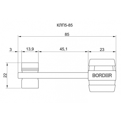 Замок BORDER D 8-8 (5 ключей, комплект) (70901)