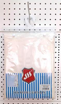 Штора для ванной тканевая 90 г/кв.м PE-404 (бежевый сатин) 180х180 см "Сантис"