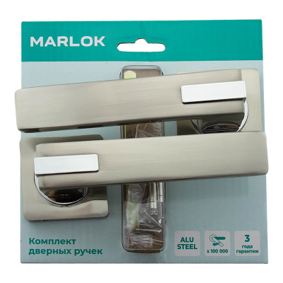 Ручка раздельная A52-L91 SN/CP (никель/хром) MARLOK