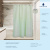Штора для ванной тканевая 90 г/кв.м PE-406 (зеленый сатин) 180х180 см "Сантис"